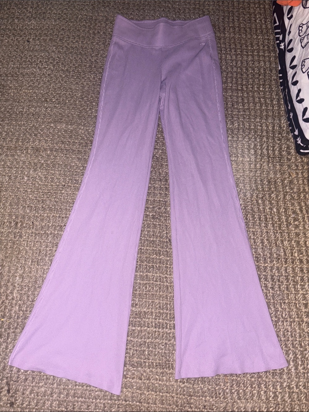 Gilly Hicks Lavender Ribbed Flare Pants